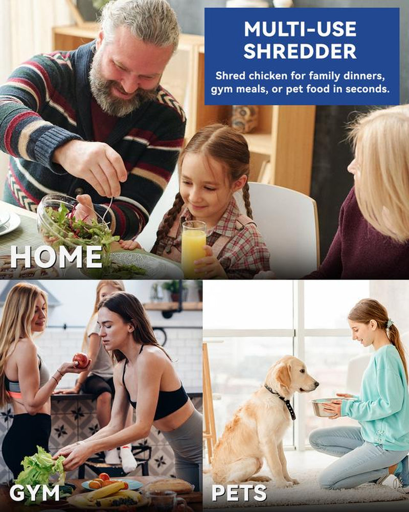 Chicken Shredder Tool Twist for Kitchen, Manual Chicken Breast Grinder Machine for Ground Food, Meat and Vegetables, Red