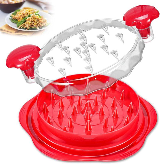 Chicken Shredder Tool Twist for Kitchen, Manual Chicken Breast Grinder Machine for Ground Food, Meat and Vegetables, Red