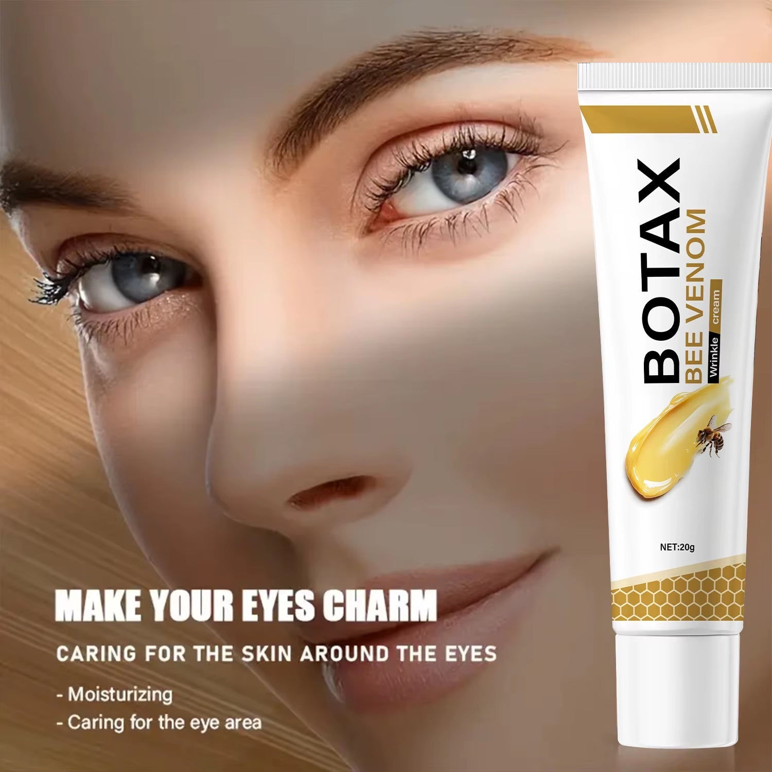 Botax Bee Venom Eye Cream, Light Texture, Moisturizes & Protects Skin—Daily Use for Elastic, Smooth, Wrinkle - Reducing Results - Jerome Retail Shop