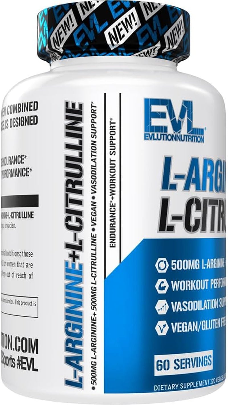 EVL L - Carnitine Supplement for Weight Loss Support - L Carnitine 500Mg Diet Pills for Weight Loss Lean Muscle Growth and Fat Burning Support with Stimulant Free L Tartrate - 120 Servings - Jerome Retail Shop