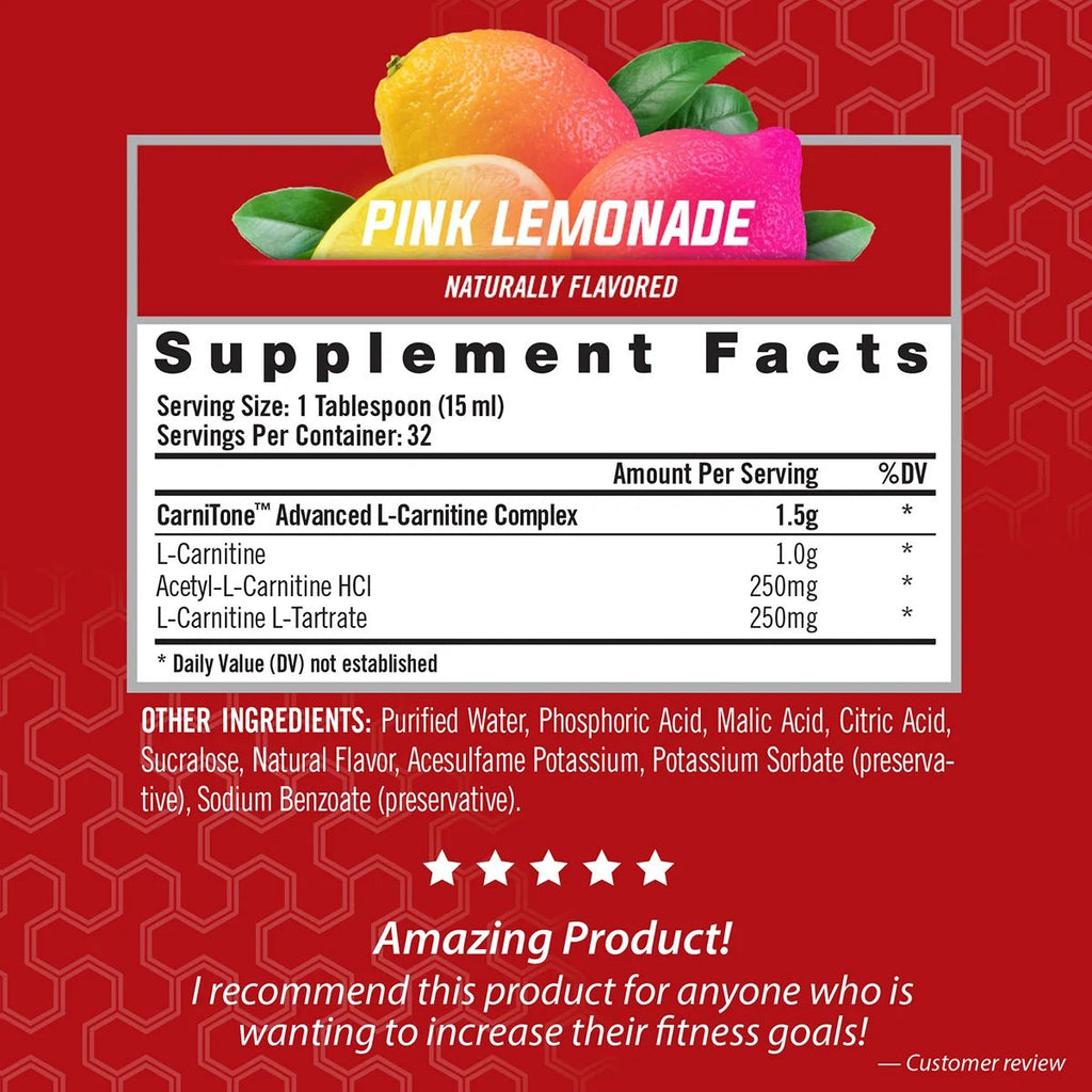 L - Carnitine LS3 Concentrated Liquid Metabolic Enhancer and Energy Booster - Health and Fitness - Keto Friendly - Stimulant Free - Pink Lemonade 1500Mg (32 Servings) - Jerome Retail Shop