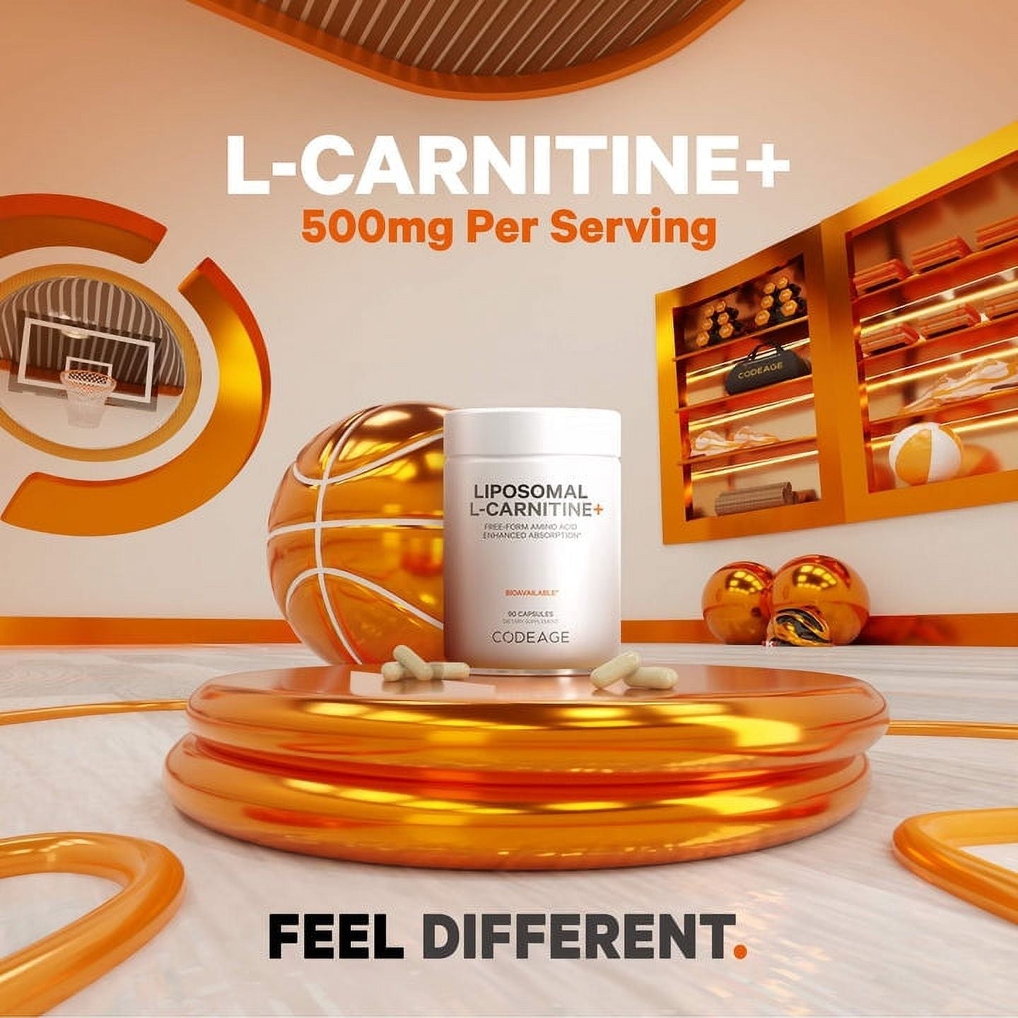 Liposomal L - Carnitine+, 500 Mg , 90 Capsules - Jerome Retail Shop