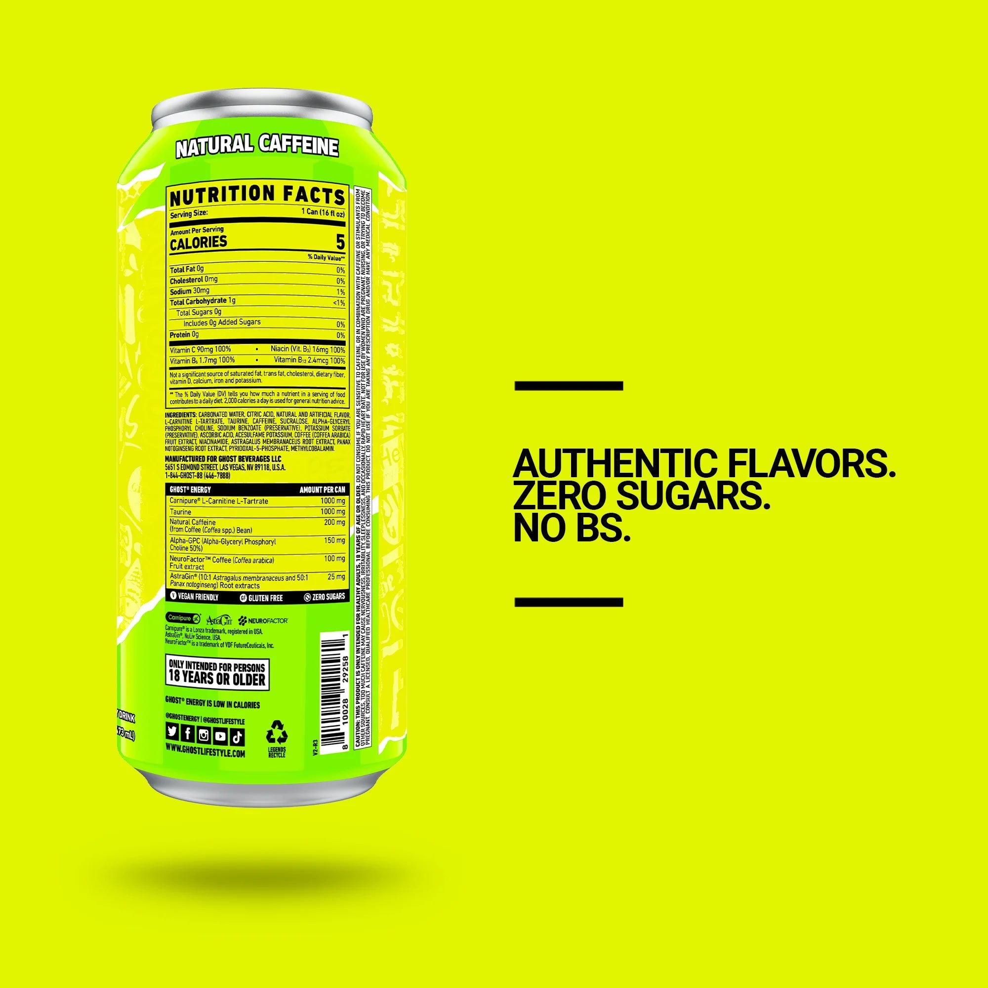 Zero Sugar Energy Drink, Citrus, 16 Oz Can, 12 Pk - Jerome Retail Shop