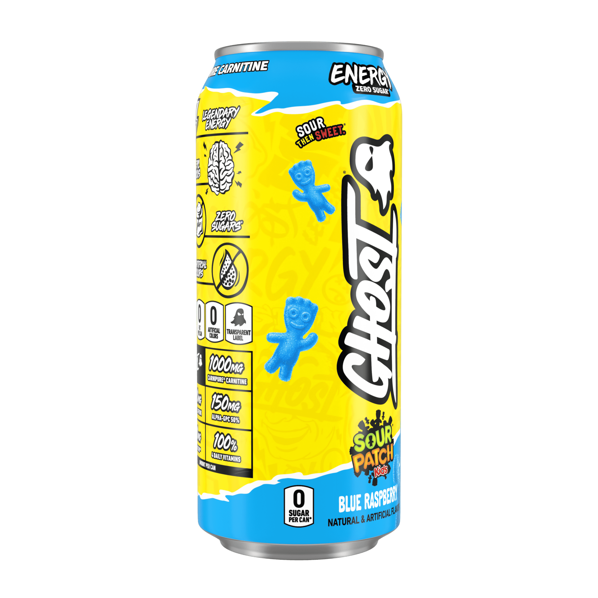 Zero Sugar Energy Drink, SOUR PATCH KIDS Blue Raspberry, 16 Oz Can, 12 Pk - Jerome Retail Shop